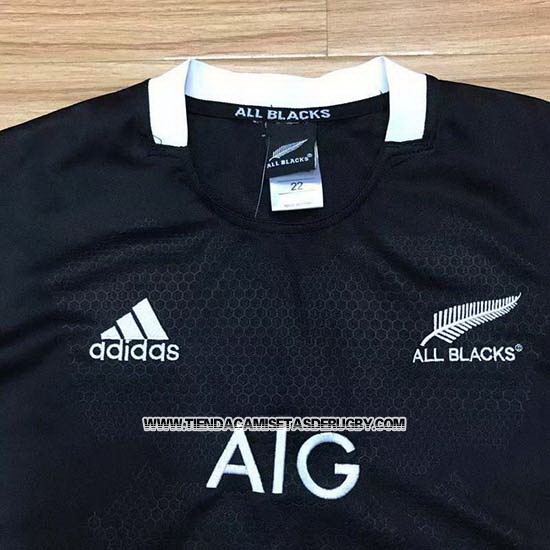 Camiseta Ninos Kit Nueva Zelandia All Blacks Rugby 2019-2020 Local